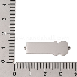 304 Stainless Steel Hot Pink Enamel Vehicle Connector Charms&nbsp;STAS-P377-13P-A