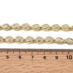 Brass Micro Pave Cubic Zirconia Geometric Tennis Necklaces&nbsp;NJEW-C121-02B-G