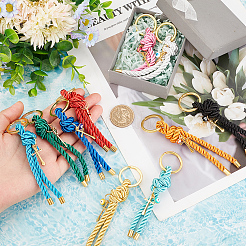 Nylon Thread Keychain with Cross and Evil Eye Charm&nbsp;KEYC-PH01519