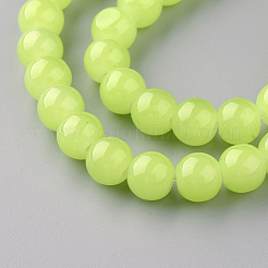 Baking Paint Imitation Jade Glass Round Bead Strands&nbsp;LS-DGLA-Q021-10mm-08