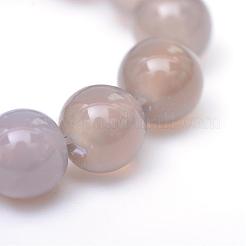 Round Natural Grey Agate Bead Strands&nbsp;G-R345-6mm-07