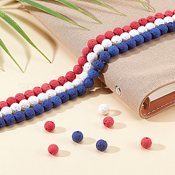 3 Strands 3 Style Synthetic Lava Rock Beads Strands&nbsp;G-OC0002-05A