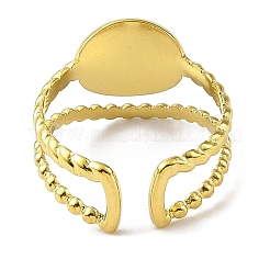 304 Stainless Steel Enamel Open Cuff Rings for Women&nbsp;RJEW-F166-46G-02