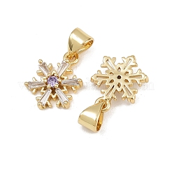 Brass Micro Pave Cubic Zirconia Charms&nbsp;KK-C132-11G