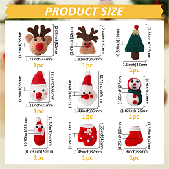 9Pcs 9 Styles Christmas Wool Needle Felting Crafts&nbsp;AJEW-FH0005-27