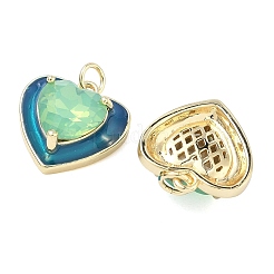 Brass Micro Pave Cubic Zirconia Pendants&nbsp;KK-C251-08G-02