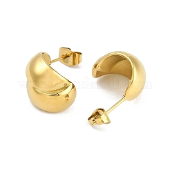 PVD Vacuum Plating 304 Stainless Steel Stud Earrings&nbsp;EJEW-Z075-10G