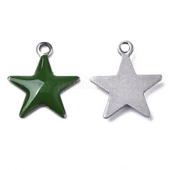 201 Stainless Steel Enamel Charms&nbsp;STAS-N088-14E