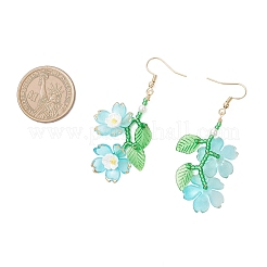 Acrylic Flower Dangle Earrings&nbsp;EJEW-MZ00588-03