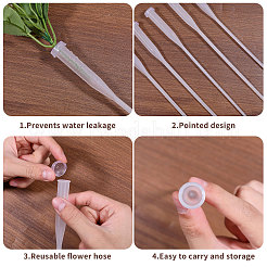 50Pcs PP Plastic Flower Water Tubes&nbsp;AJEW-GL0002-97A