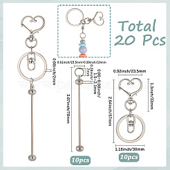 10Pcs Alloy Keychain Clasps&nbsp;KEYC-SC0001-79B