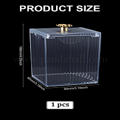Plastic Cotton Pads Holders with Lid&nbsp;AJEW-WH0270-668