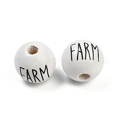 Spray Painted Wood European Beads&nbsp;WOOD-F017-09A
