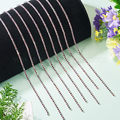 5 Yards Alloy Glass Rhinestone Cup Chains&nbsp;AJEW-TA0002-49B