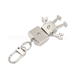 Alloy Rhinestone Robot Pendant Decorations&nbsp;HJEW-JM04372