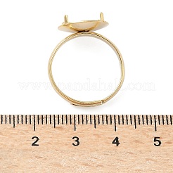 Adjustable Brass 4 Prong Ring Settings&nbsp;KK-K414-04C-G