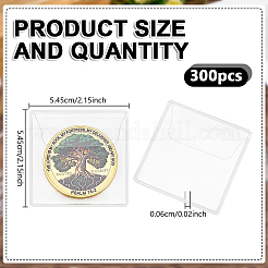 300Pcs Dustproof PVC Commemorative Coin Storage Envelope Bags for Jewelry&nbsp;ABAG-GO0001-37