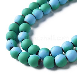 Spray Painted Non-magnetic Synthetic Hematite Beads Strands&nbsp;G-N337-01E