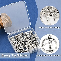 40Pcs 8 Styles Tibetan Style Alloy Pendants&nbsp;FIND-YW0006-87AS