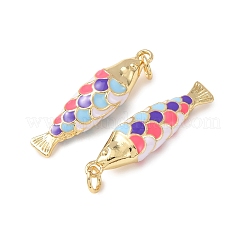 Brass Enamel Pendants&nbsp;KK-C143-44B-G04