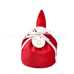 Christmas Hat Velvet Drawstring Bags&nbsp;ST-CJ0001-01A
