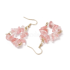 Natural Mixed Stone Beads Dangle Earrings&nbsp;EJEW-JE06388