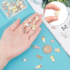 40Pcs 10 Style Light Gold Alloy Pendants&nbsp;ENAM-PH0001-87