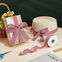 9M Polycotton(Polyester Cotton) Herringbone Ribbon&nbsp;OCOR-WH0093-08A