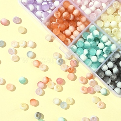 840Pcs 12 Colors Frosted Crackle Glass Beads&nbsp;GLAA-FS0002-17