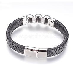 Leather Cord Bracelets&nbsp;BJEW-F274-23AS