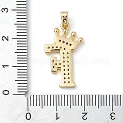 Rack Plating Brass Micro Pave Cubic Zirconia Pendants&nbsp;KK-D535-01F-RS
