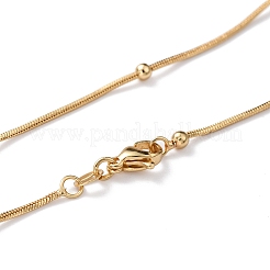 Brass Snake Chain Necklaces&nbsp;X-NJEW-I247-05G