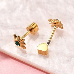Ion Plating(IP) 304 Stainless Steel Stud Earrings&nbsp;EJEW-A118-16G-01