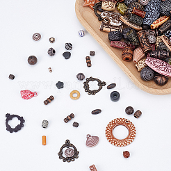 220G Mixed Antique Style Acrylic Beads/Pendants&nbsp;MACR-PA0001-57