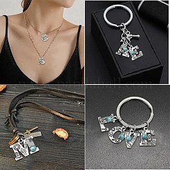 26Pcs 26 Styles Alloy with Resin Imitation Synthetic Turquoise Pendants&nbsp;FIND-CJ0002-31