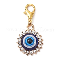 Evil Eye Alloy Enamel & Rhinestone Pendent  Decorations&nbsp;HJEW-JM01328