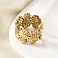 304 Stainless Steel Cuff Open Rings&nbsp;RJEW-P192-09G