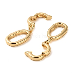 Rack Plating Brass Fold Over Clasps&nbsp;KK-Q807-07G