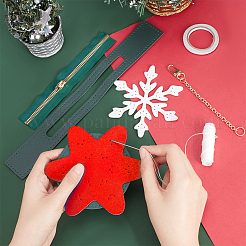 DIY Christmas Mini Snowflake Purse Making Finding Kit&nbsp;DIY-WH0410-90A