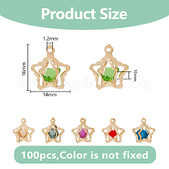 100Pcs Rack Plating Eco-Friendly Iron Pendants&nbsp;IFIN-DC0001-09