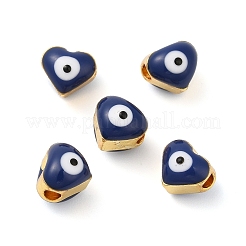 Golden Tone Brass Enamel Beads&nbsp;KK-E048-04G
