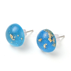 Half Round Resin Stud Earring&nbsp;EJEW-JE04317
