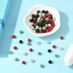Christmas Theme Polymer Clay Rhinestone Beads&nbsp;RB-L037-01