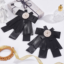 Bowknot Satin Rhinestone Brooches&nbsp;JEWB-WH0020-045