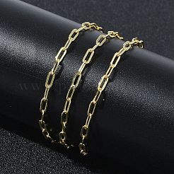 2.4MM Brass Paperclip Chain Necklaces for Women&nbsp;KK-CBA2293-17G