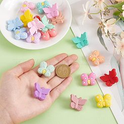 20Pcs 20 Styles Butterfly Food Grade Eco-Friendly Silicone Focal Beads&nbsp;SIL-PH0001-34