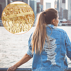 Sparkle PVC Paillette Tassel Ribbons&nbsp;OCOR-WH0078-73A
