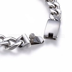 Tarnish Resistant 304 Stainless Steel Curb Chain Necklaces&nbsp;NJEW-H493-03P