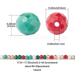 Christmas Theme Glass Beads Strands&nbsp;GLAA-YW0001-82A