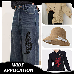 6 Pairs 3 Styles Polyester Embroidery Flower Lace Appliques&nbsp;DIY-NB0016-02